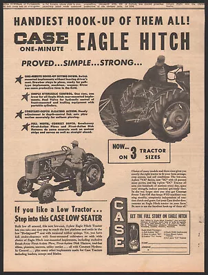 1954 Canadian J. I. Case Print Ad VA SC & DC Tractors Eagle Hitch • $7.31