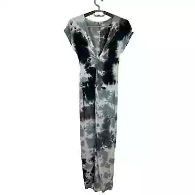 MiJo By Michelle Jonas Tie Dye Maxi Dress Medium Modal Jersey Knit V Neck • $84.99