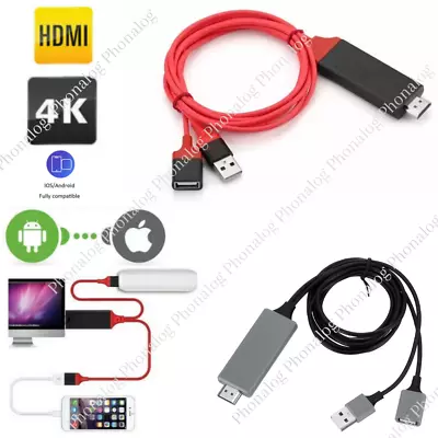 1080P HD HDMI Mirroring Cable Phone To TV HDTV Adapter For IPhone/ IPad/Android • $5.98