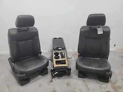 2011-2014 Ford F150 Front Seat Set With Console; Bucket; Power Black Leather 11 • $1025