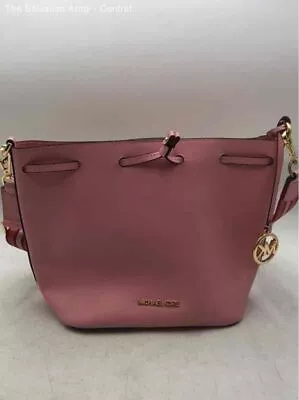 Michael Kors Womens Pink Leather Inner Pockets Adjustable Strap Shoulder Bag • $22.50