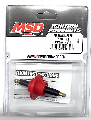 MSD 8211 MSD Ignition Red Firewall Feed Thru-Ignition Coil Feed Through • $27.99