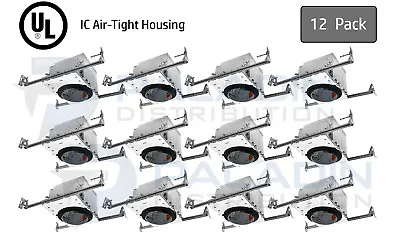 4  Inch New Construction Recessed Can Light Housing - IC Air Tight E26 (12 Pack) • $155.25