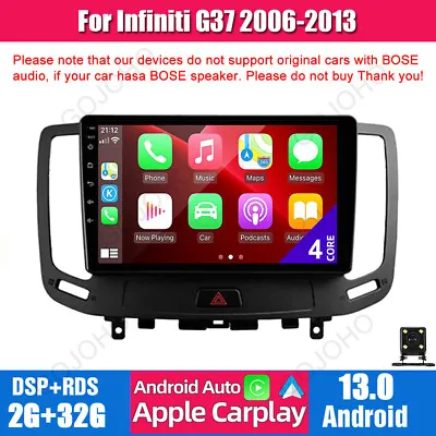 9  Android 13 For Infiniti G37 2006-2013 Car Stereo Wifi Navi GPS Radio Carplay • $237.59