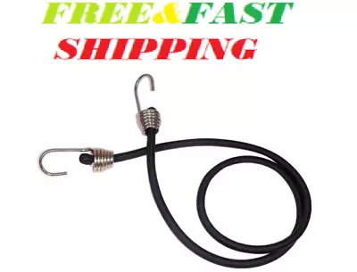 48 In. Black Bungee Cord With Dichromate Hook Home/Hardware/Tie-Down Cords • $6.25