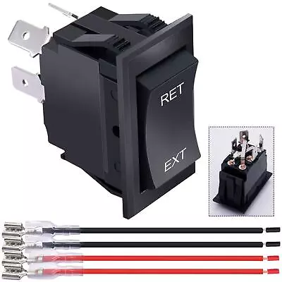 12V Reverse Polarity Switch Momentary Power Jack Rocker Switch DC Motor Contr... • $12.93