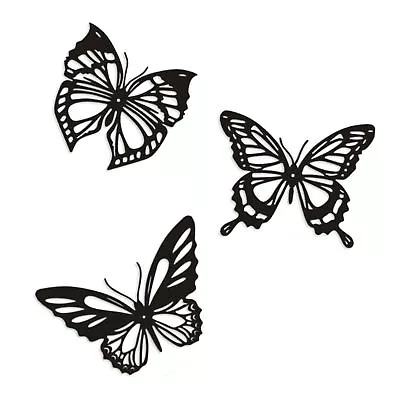 3Pcs Metal Butterfly Wall Decor Butterfly Wall Art Sculpture Hangings Decoration • $14.12