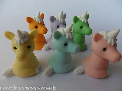 Novelty Japanese Animal Puzzle Eraser Rubbers - IWAKO Kawaii Unicorn Erasers • £1.79