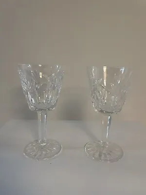 $55 • Buy 2 Waterford Crystal Ashling Water Goblets Wine Glasses