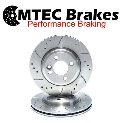 Mitsubishi Colt Cyborg 1.6 Turbo 89-91 Front Brake Discs Drilled Grooved • $111.89