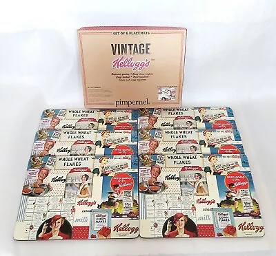 X6  PIMPERNEL   KELLOGGS   PLACEMATS  Superior Quality. Cork Backed. 2011. • $22.50