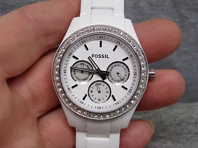 Women's FOSSIL Multi-Function Watch ES1967 W/ New Battery - Works Great! • $19.50