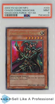 2003 YU-GI-OH! Magicians Force CHAOS COMMAND MAGICIAN MFC-068 PSA 9 • $62.05