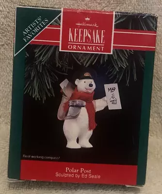 1992 Hallmark Keepsake Polar Post - Polar Bear Mailman Ornament - New • $6.99