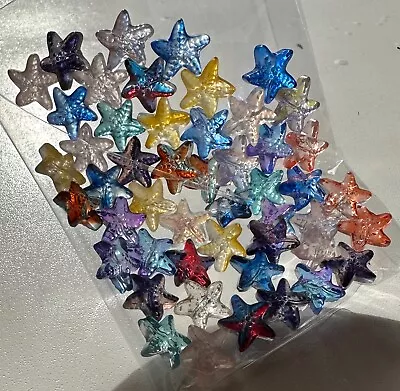 50pcs Starfish Glass Craft Beads Mixed Colour Sea Life Beads Jewellery Making AU • $7.99