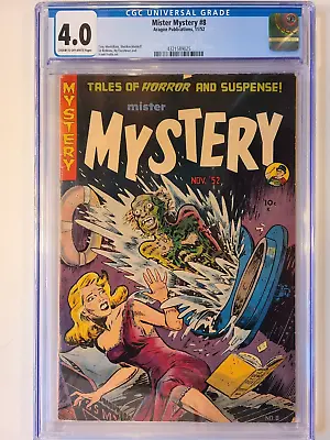 Mister Mystery # 8 Aragon 1952 Cgc 4.0 Good Girl Horror Cover • $795