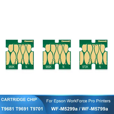 6PC/set T9681 T9691 T9701 One Time Use Chips For Epson WF-M5799a WF-M5299a • $96
