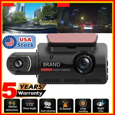 1080P Dual Lens Car DVR Dash Cam Video Recorder G-Sensor Front And Inside Camera • $18.45