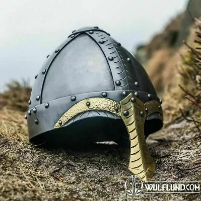 Viking Helmet Medieval Steel Knight Armor Norman Helmet With Liner • $89