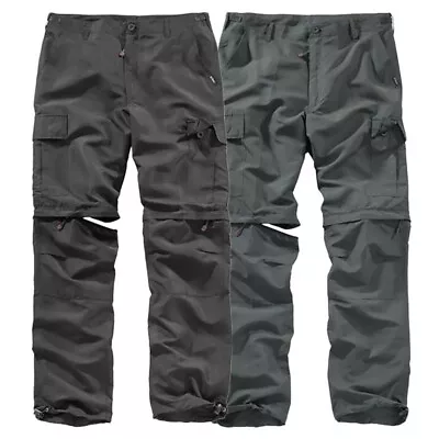 £40.95 • Buy Surplus QuickDry Trekking Trousers Zip-Off 2 In 1 Outdoor Cargo Pants Black Grey