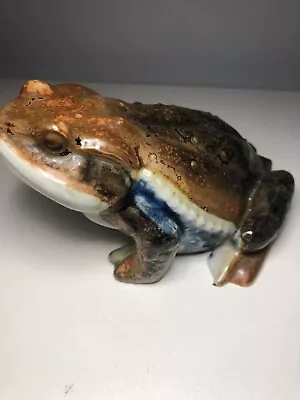 Vintage Japanese Ceramic Or Porcelain Toad Frog Hirado Style Made In Japan • $45