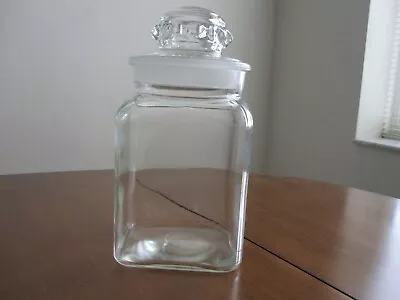 Vintage Large Clear Glass Canister • $25