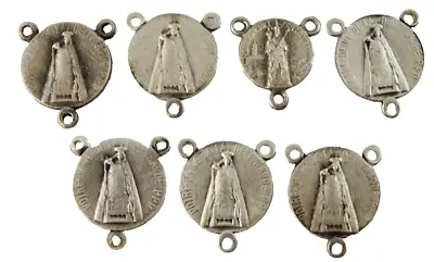 Notre Dame De La Delivrande Vintage Rosary Center Medals Parts Lot 7pc • $11.25