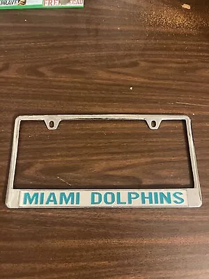 Miami Dolphins Metal  License Plate Frame Sale Helps TunneltoTowers.org Mirrored • $15