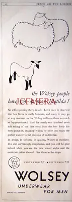 £2.47 • Buy 1932 WOLSEY Men's Underwear Clothing Ad #2 - Original Art Deco Print Advert