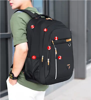 Men Large Waterproof Travel Oxford Bag School Backpack Laptop Notebook GF • $29.89