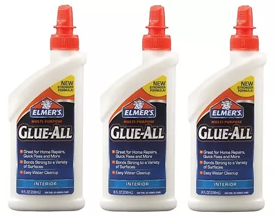 3~ Elmers Glue All 8oz Nonflammable Dries Clear High Strength Adhesive New E3820 • $26.16