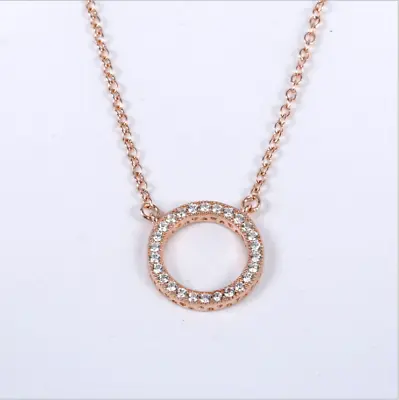 Pandora ROSE CIRCLE OF SPARKLE NECKLACE #580515CZ-45CM AUTHENTIC Genuine  • £27