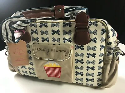 £45 • Buy Pink Lining Yummy Mummy Changing Bag - Navy Bows