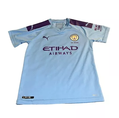 Manchester City Puma 125 Year Anniversary Jersey Youth Large Premier League A4 • $29.99