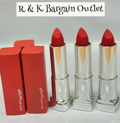 Maybelline New York Color Sensational Matte Lipstick # 382 Red For Me 3pcs New • $12.71