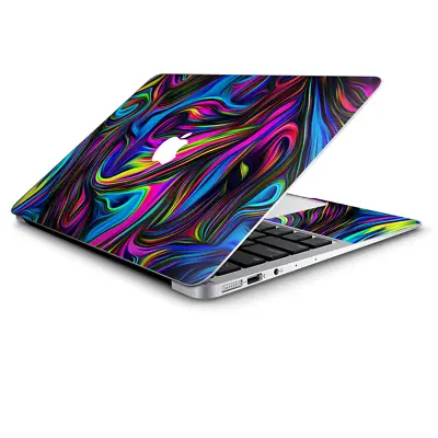 Skin Wrap For Macbook Air 11 Inch  Neon Color Swirl Glass • $14.98