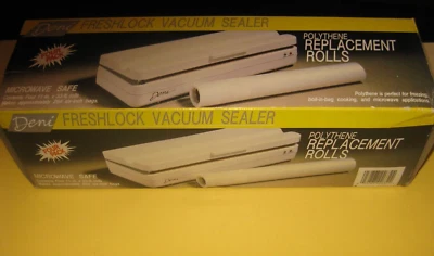 $9.50 • Buy Deni Freshlock Vacuum Sealer REPLACEMENT ROLLS Food Storage Bags 3 Pack 11”x 33’