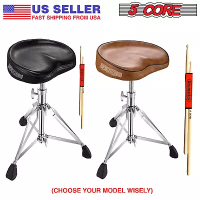 5Core Drum Throne Saddle Height Adjustable Thick Padded Seat Drum Stool Chair • $55.99