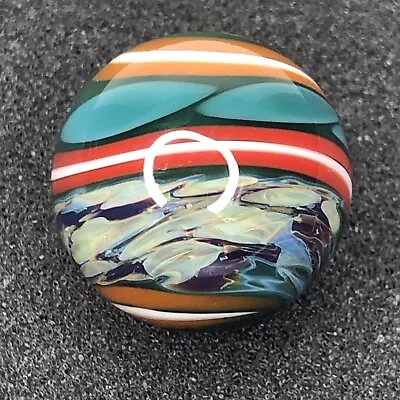 Handmade Contemporary Art Glass Marble Boro .99  MIB Orange Blue Red Etc SIGNED! • $19.19