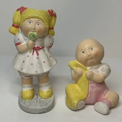 Vtg 1984 Cabbage Patch Kids Ceramic Figurine Blonde Girl With Lollipop Baby Girl • $15