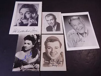 Original Signed Photo Lot Jimmy Stewart Harold Peary Bobbitt Ezra Stone Margaret • $14.99