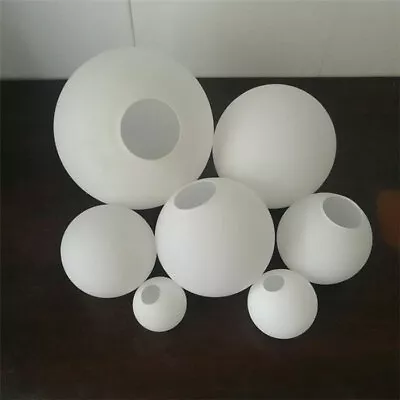 Matte White Globe Glass Lamp Shade Replacement Round Light Parts Cover Fixture • £7.19