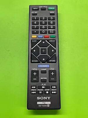 Sony RM-YD092 Remote Control For DL-40R450A KDL-40R471A KDL-46R450A  • $9.50