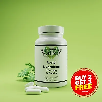 Acetyl L-Carnitine 1000 Mg Energy  Chronic Fatigue Focus Free Shipping • $8.95