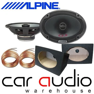 Alpine SPG-69C2 2-Way 6x9  600 Watts Car Speakers & 6x9 Black Pod Box (Pair) • £99