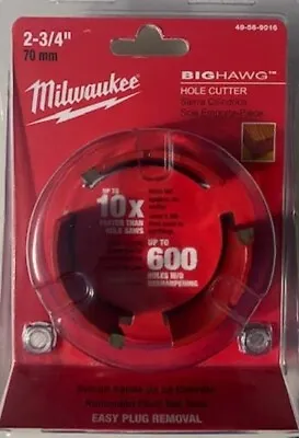 Milwaukee 49-56-9016 Big Hawg Hole Cutter 2-3/4  / 70 Mm • $20