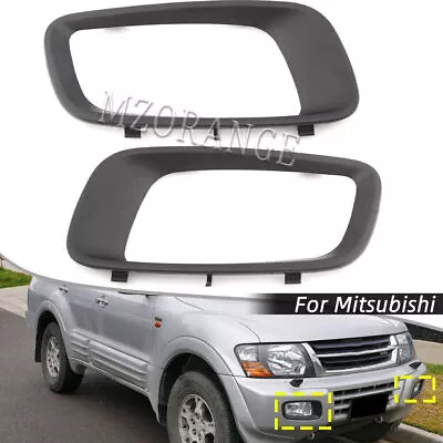 Pair Side Fog Light Lamp Bezel Covers Frames For Mitsubishi Pajero Montero 00-03 • $21.50