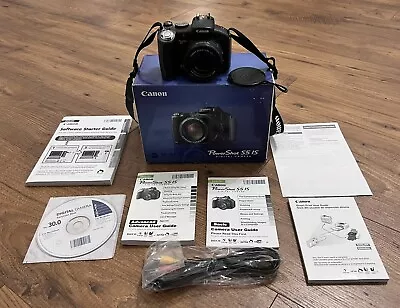 Canon Powershot S5 IS 8.0MP 12x Zoom Flip Screen Digital Camera Box & Manuals • $85.99