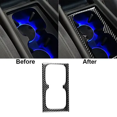 Carbon Fiber Interior Center Cupholder Cover Trim For Honda Civic 2006-2011 • $8.69