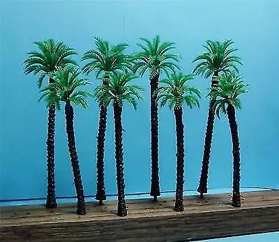 HO Scale  8 Piece Package Of Model Coconut Palm Trees  2 Sizes  4 Of Each Size • $5.34